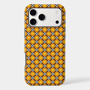Luminous Golden Dots Black White Lattice Pattern