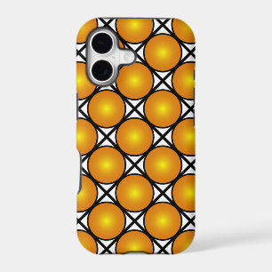 Luminous Golden Dots Black White Lattice Pattern