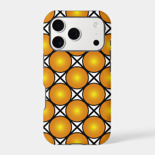 Luminous Golden Dots Black White Lattice Pattern