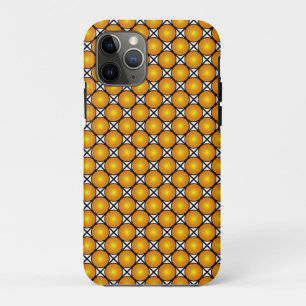Luminous Golden Dots Black White Lattice Pattern Case-Mate iPhone Case