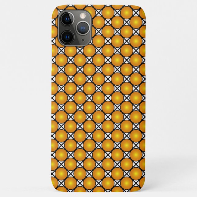 Luminous Golden Dots Black White Lattice Pattern Case-Mate iPhone Case (Back)