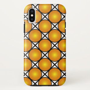 Luminous Golden Dots Black White Lattice Pattern Case-Mate iPhone Case