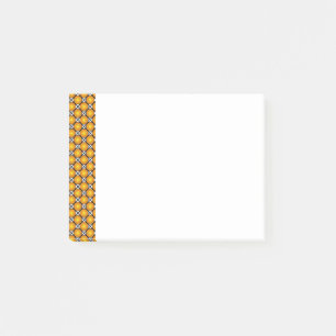 Luminous Golden Dots Black White Lattice Pattern Post-it Notes