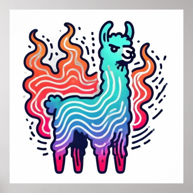 Luminous Llama Poster (Front)