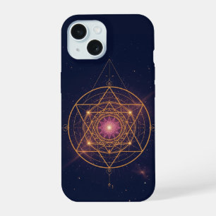 Luminous Mandala of Golden Harmony iPhone 15 Case