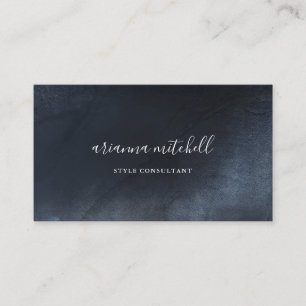 Luminous Midnight Blue Elegant Minimalist Business Card