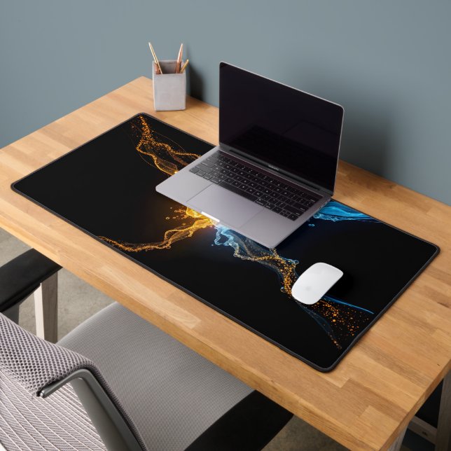 Luminous Molecular Collision Desk Mat (Office 2)