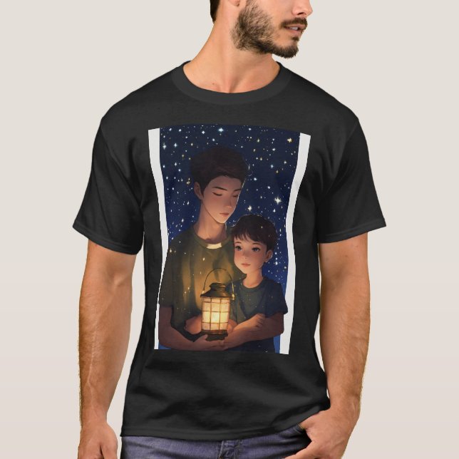 Luminous Night Sky Elegance Design  T-Shirt (Front)