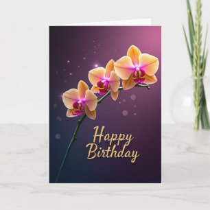 Luminous Orchid Birthday Card