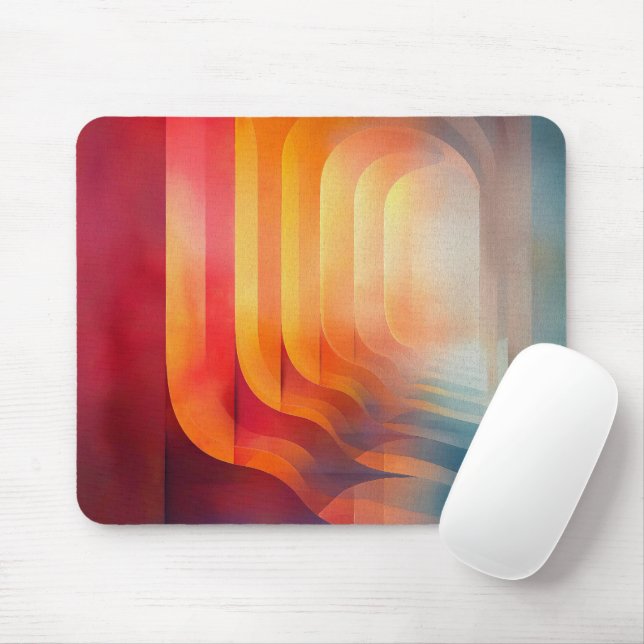 Luminous Passage – Abstract Geometric Flow Mouse Pad (With Mouse)