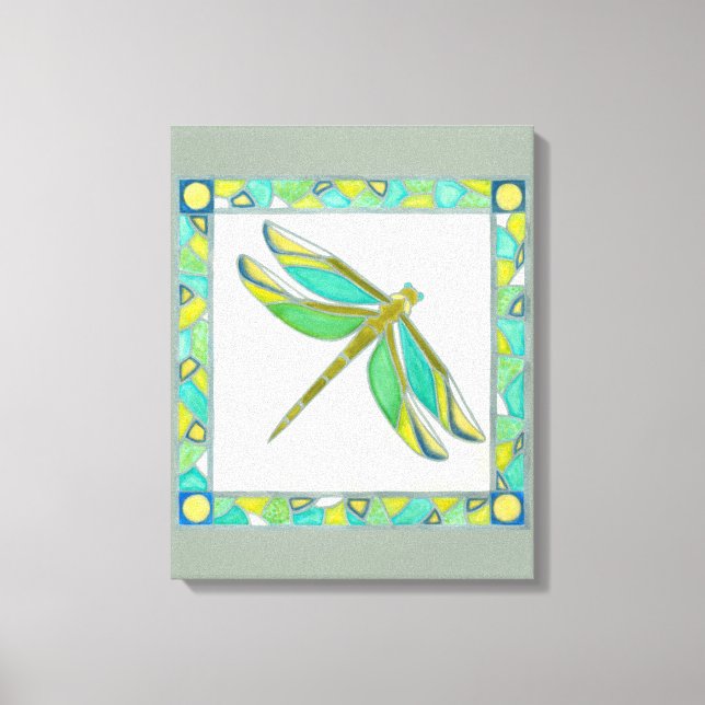 Luminous Pastel Dragonfly by Vanna Lam Canvas Print (Front)