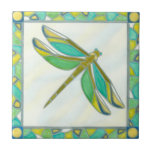 Luminous Pastel Dragonfly by Vanna Lam Tile<br><div class="desc">Created by Vanna Lam this luminous dragonfly is painted in pastel colours. You may not find its like in nature,  but it is a stunning creation nonetheless. Order your print today!</div>