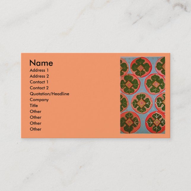 luminous Persimmons Business Card (Front)