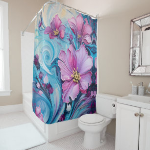 Luminous Petals Shower Curtain