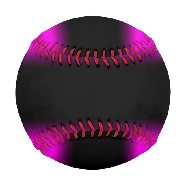 Luminous Pinkish Purple and Black Ombre Baseball (Front)