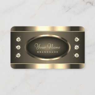 Luminous Platinum Colours with Shimmery Rhinestone Business Card