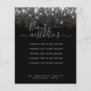 Luminous Platinum Silver Glitter Elegant Flyer