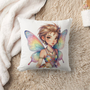 Luminous Rainbow Guardian fairy Cushion
