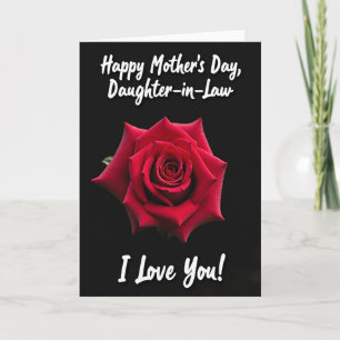 Luminous Red Mothers Day Card