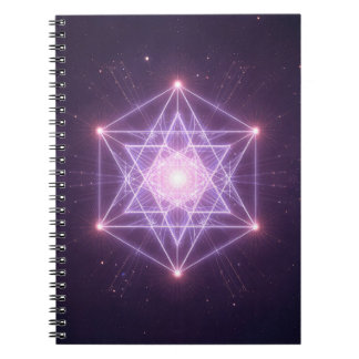 Luminous Sacred Geometry Star Pattern Notebook