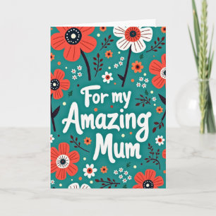 Luminous Script Mum Card
