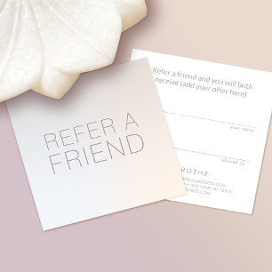 Luminous Silver Salon Spa Customer Referral Card