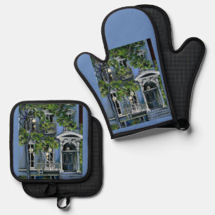 Luminous Spheres from Within Oven Mitt & Pot Holder Set