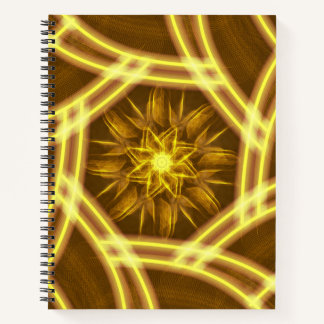 Luminous Star Portal – Symmetrical Golden Fractal Notebook