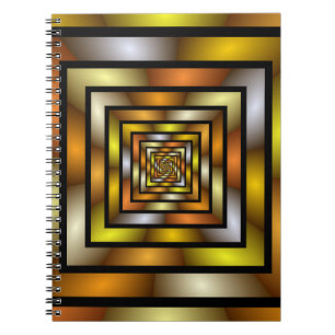 Luminous Tunnel Colorful Graphic Fractal Pattern Notebook