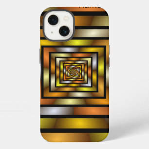 Luminous Tunnel Colourful Graphic Fractal Art Name iPhone 13 Case