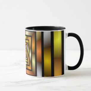 Luminous Tunnel Colourful Graphic Fractal Pattern Mug