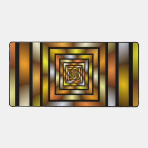 Luminous Tunnel Colourful Trippy Fractal Graphic Desk Mat