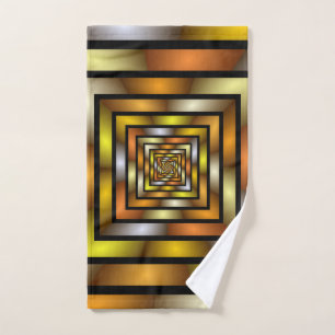 Luminous Tunnel Colourful Trippy Fractal Graphic Hand Towel