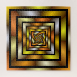 Luminous Tunnel Colourful Trippy Fractal Graphic Jigsaw Puzzle