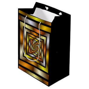 Luminous Tunnel Colourful Trippy Fractal Graphic Medium Gift Bag