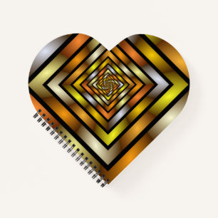 Luminous Tunnel Colourful Trippy Fractal Graphic Notebook