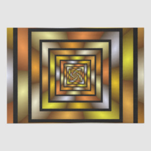 Luminous Tunnel Colourful Trippy Fractal Graphic Tissue Paper