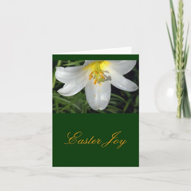 Luminous White Lily /Easter Joy Holiday Card (Front)