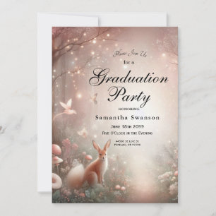Luminous Woodland Realm of Sparkle and Bloom Invitation