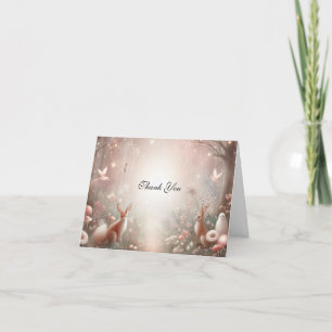 Luminous Woodland Realm of Sparkle and Bloom Thank You Card