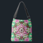 Luminous Zen Lotus Crossbody Bag<br><div class="desc">In a stellar kaleidoscope the spirit of the Zen Lotus centers its energy. Center your energy and become as one with this cosmic tote of the new age. Pack your bag with your mat and block and blanket and head for the ashram to do your practice. Perfect for all your...</div>