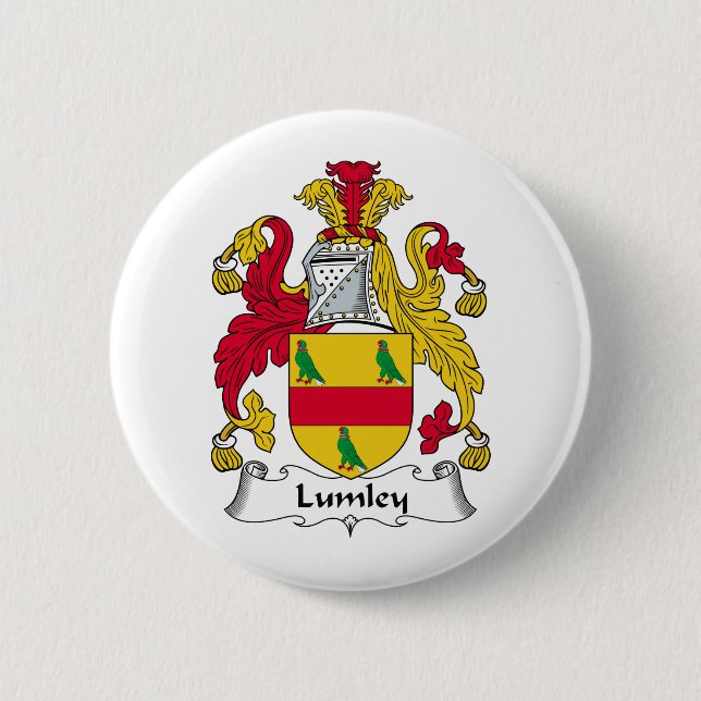 Lumley Family Crest 6 Cm Round Badge (Front)