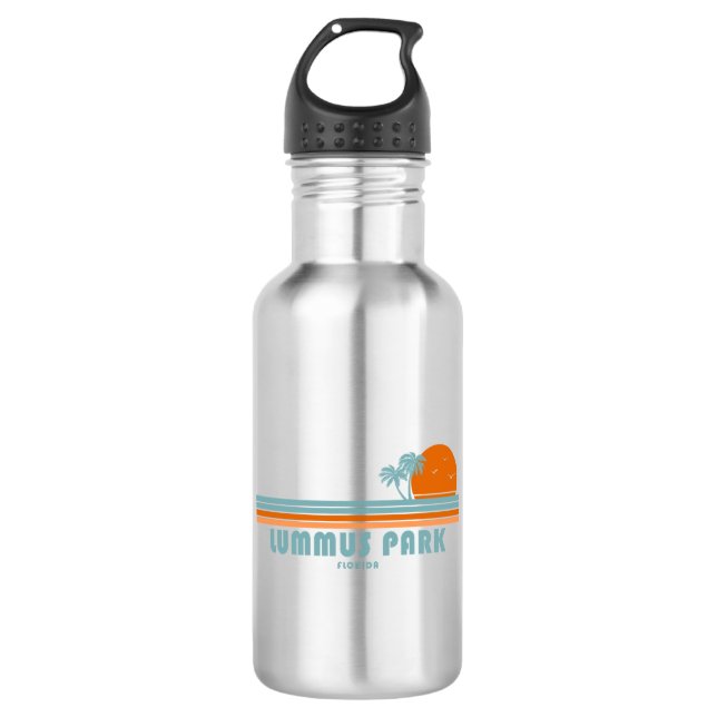 Lummus Park Florida Sun Palm Trees 532 Ml Water Bottle (Front)