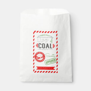 lump of coal Christmas party joke gift Favour Bags