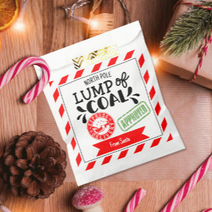 Lump of Coal funny Christmas party secret Santa Favour Bags