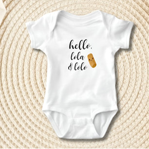 Lumpia Hello Lola Lolo Filipino Baby Announcement  Baby Bodysuit