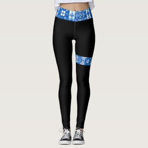 Lumpia Legs BAND: Boracay Blue Filipino-Inspired Leggings