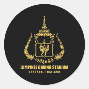 Lumpinee Boxing Stadium Bangkok Thailand Muay Thai Classic Round Sticker