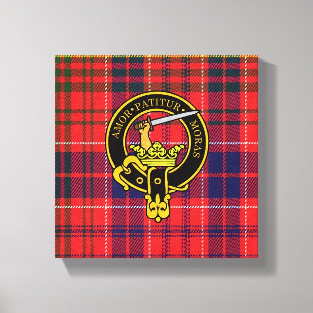 Lumsden Scottish Crest and Tartan Canvas print (Front)