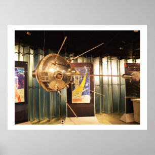 Luna 1 automated space station model poster
